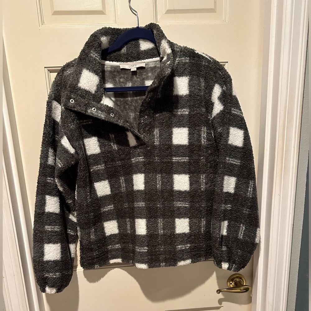 LOFT snap neck cozy pullover